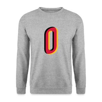 0 Number Germany Jersey Number black red gold - Unisex Sweatshirt - salt & pepper - Front - Alina (178cm) & Michal (187cm)