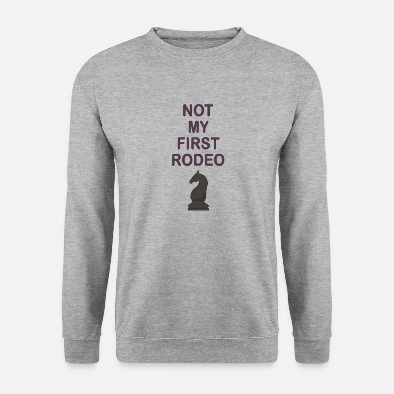 Not my first rodeo. The challenge - Unisex Pullover - Weißgrau meliert