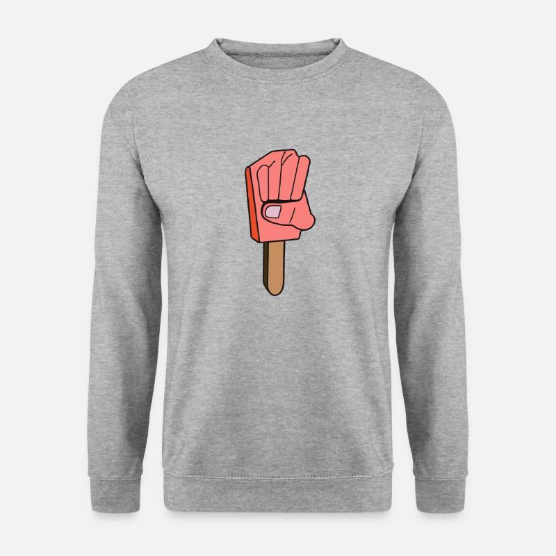 Fist symbol as popsicles - Unisex Sweatshirt - salt & pepper