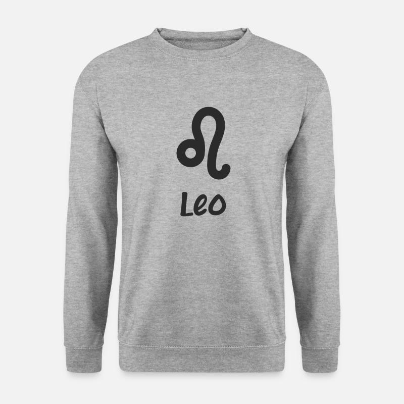 Sternzeichen Löwe - Unisex Pullover - Weißgrau meliert