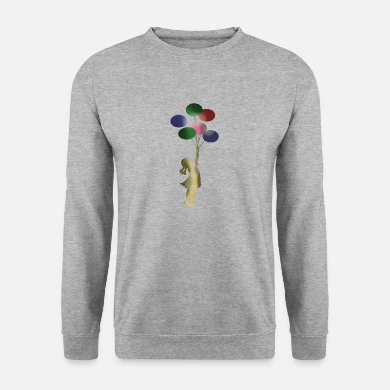 #ballongirl - Unisex Pullover - Weißgrau meliert