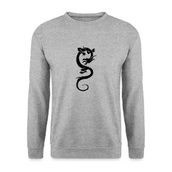 dragon30 black - Unisex Sweatshirt - salt & pepper - Front - Alina (178cm) & Michal (187cm)