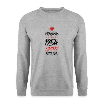 1954 Limited Edition - Unisex Sweatshirt - salt & pepper - Front - Alina (178cm) & Michal (187cm)