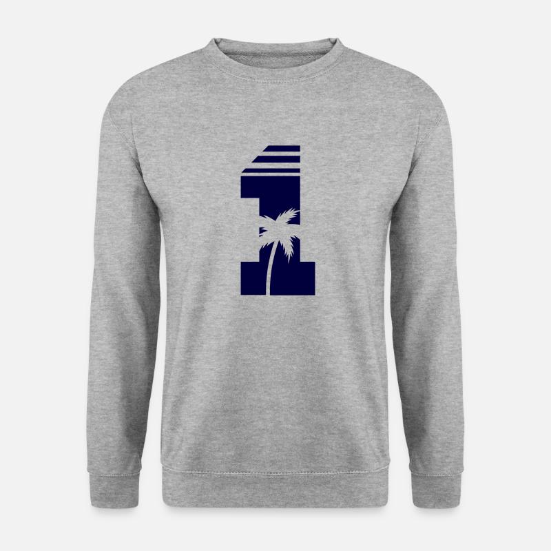 1 Plame - Unisex Pullover - Weißgrau meliert