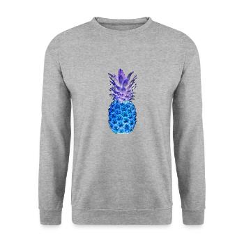 ANANAS MOSAIC night - Unisex Sweatshirt - salt & pepper - Front - Alina (178cm) & Michal (187cm)