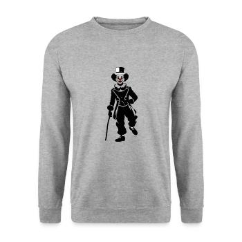 Clown - Funny Job Sticker - Unisex Sweatshirt - salt & pepper - Front - Alina (178cm) & Michal (187cm)