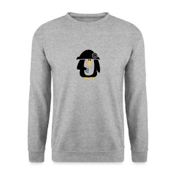 Penguin Bonaparte / Napoleon Penguin (2c) - Unisex Sweatshirt - salt & pepper - Front - Alina (178cm) & Michal (187cm)
