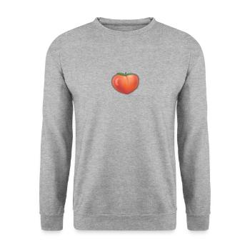 peach - Unisex Sweatshirt - salt & pepper - Front - Alina (178cm) & Michal (187cm)