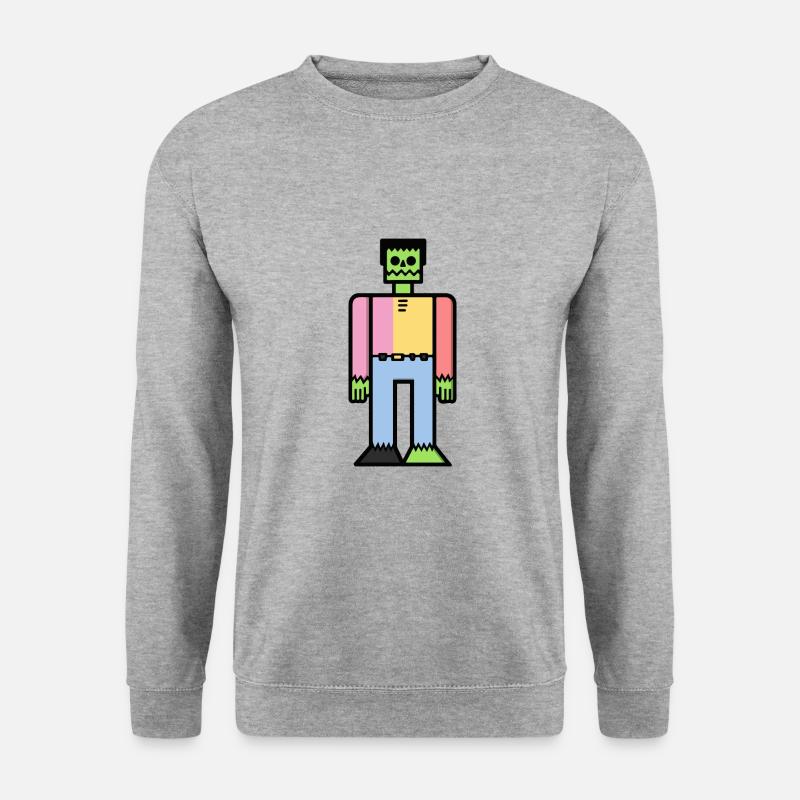 Zombie Halloween Bunt - Unisex Pullover - Weißgrau meliert