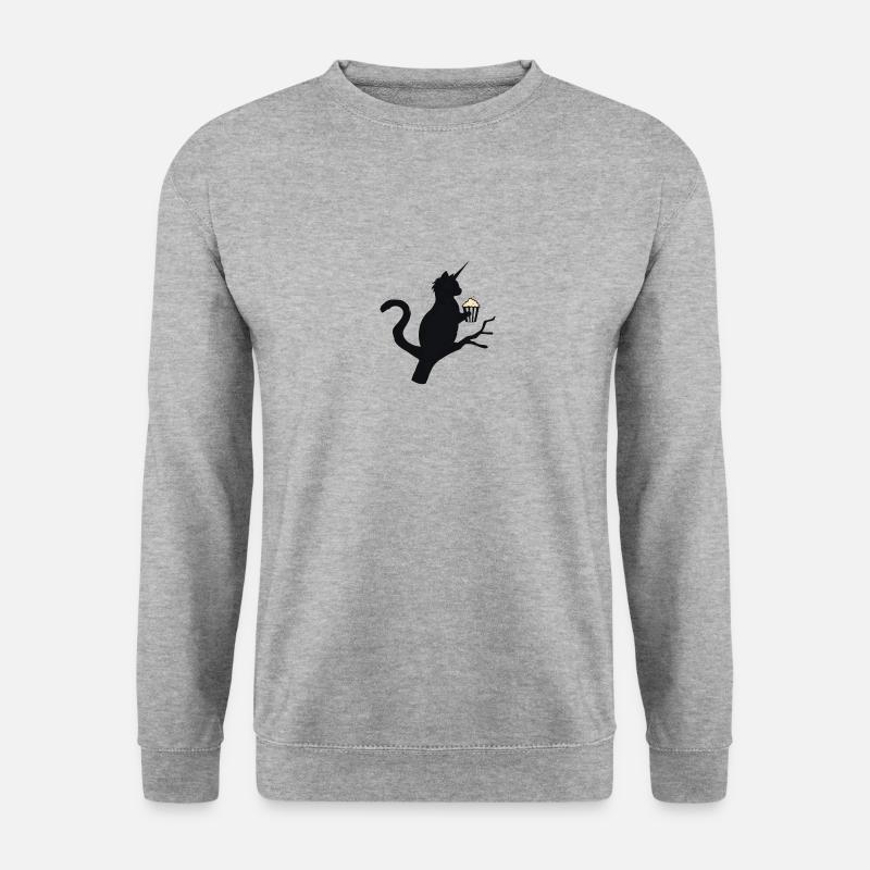 Einhornkatze - Unisex Pullover - Weißgrau meliert