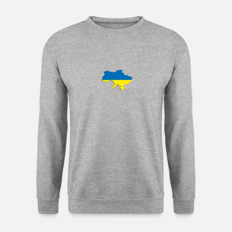 Ukraine - Unisex Pullover - Weißgrau meliert