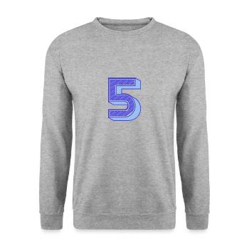 5. 5 YEARS. 5th ANNIVERSARY. 5 YEAR ANNIVERSARY - Unisex Sweatshirt - salt & pepper - Front - Alina (178cm) & Michal (187cm)