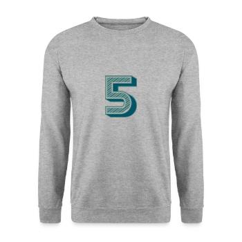5. 5 YEARS. 5th ANNIVERSARY. 5 YEAR ANNIVERSARY - Unisex Sweatshirt - salt & pepper - Front - Alina (178cm) & Michal (187cm)