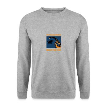 Dinosaur Parasaurolophus Dino Gift - Unisex Sweatshirt - salt & pepper - Front - Alina (178cm) & Michal (187cm)