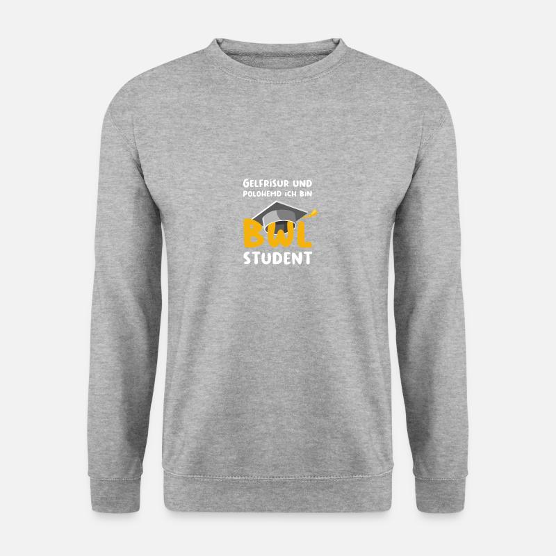 BWL Student Witziger Spruch - Unisex Pullover - Weißgrau meliert