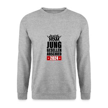 Enterrement de vie de garçon 2024 - Sweat-shirt Unisexe - gris chiné - Devant - Alina (178cm) & Michal (187cm)