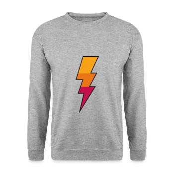 Lightning - Unisex Sweatshirt - salt & pepper - Front - Alina (178cm) & Michal (187cm)