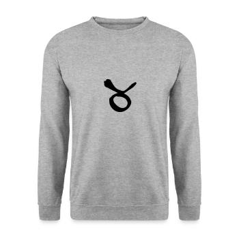 Zodiaque Taureau - Sweat-shirt Unisexe - gris chiné - Devant - Alina (178cm) & Michal (187cm)