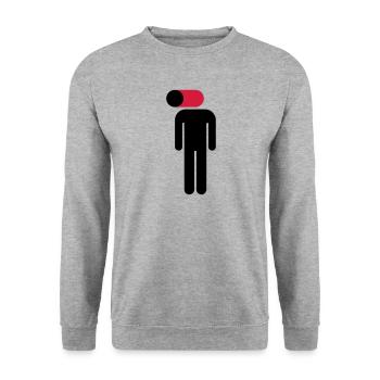 Mobile on, brain off - Unisex Sweatshirt - salt & pepper - Front - Alina (178cm) & Michal (187cm)