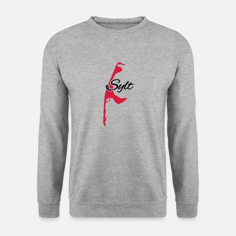 Sylt - Unisex Pullover - Weißgrau meliert