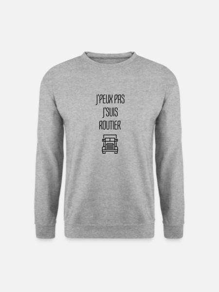 Routier / Chauffeur Poids-lourd / Camion / - Sweat-shirt Unisexe - gris chiné