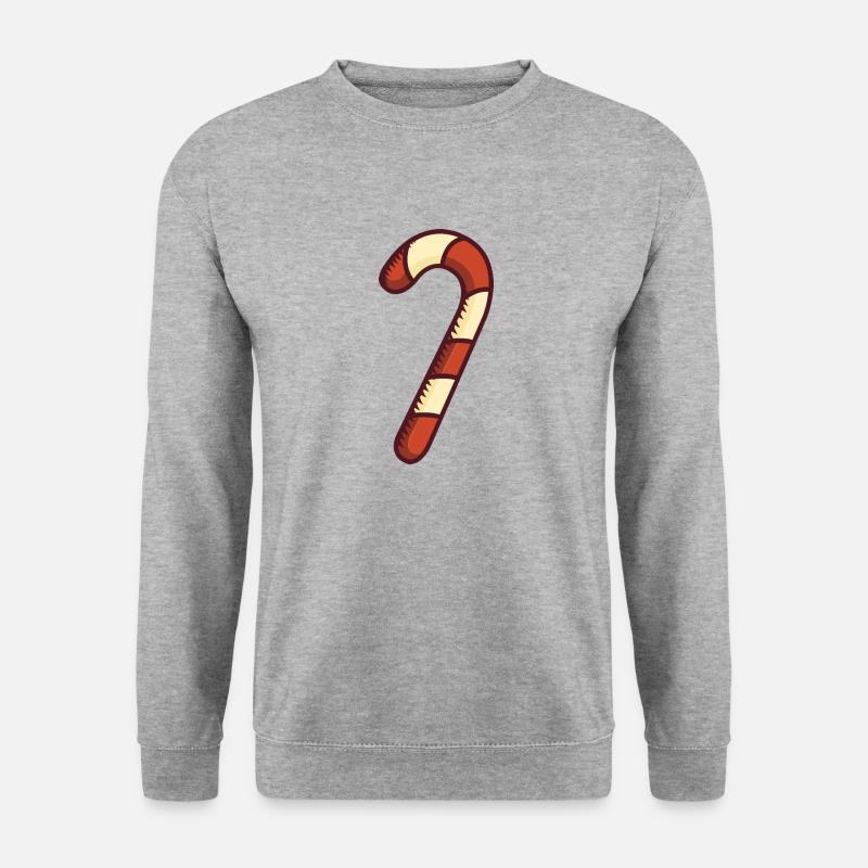 Weihnachtszuckerstange - Unisex Pullover - Weißgrau meliert