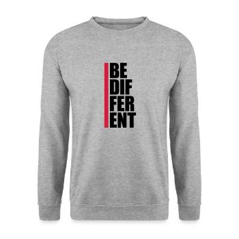 Be different Logo Design - Unisex Sweatshirt - salt & pepper - Front - Alina (178cm) & Michal (187cm)