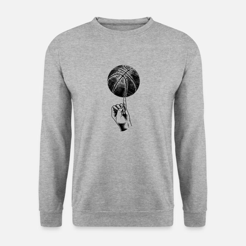 Basketball rebound - Unisex Pullover - Weißgrau meliert