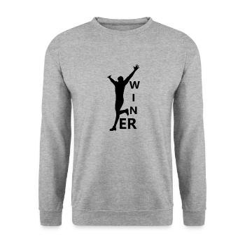 Triathlon Swim Bike Run Marathon - Unisex Pullover - Weißgrau meliert - Vorne - Alina (178cm) & Michal (187cm)