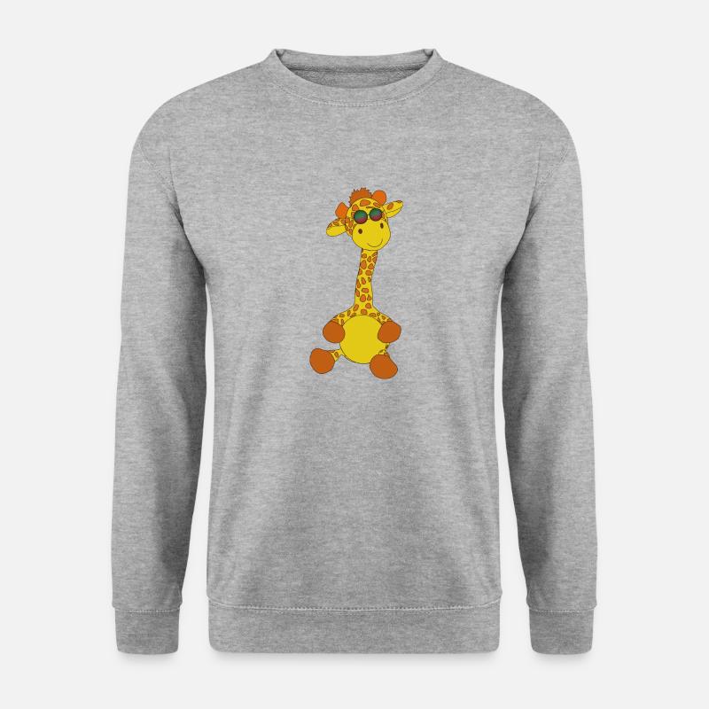 Giraffe - Unisex Pullover - Weißgrau meliert