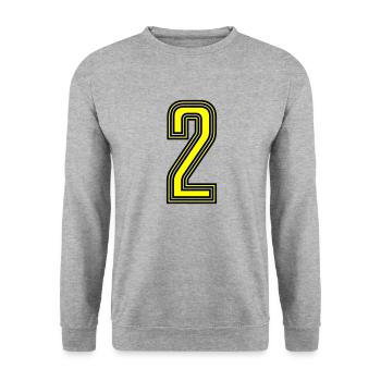 2 - Unisex Pullover - Weißgrau meliert - Vorne - Alina (178cm) & Michal (187cm)