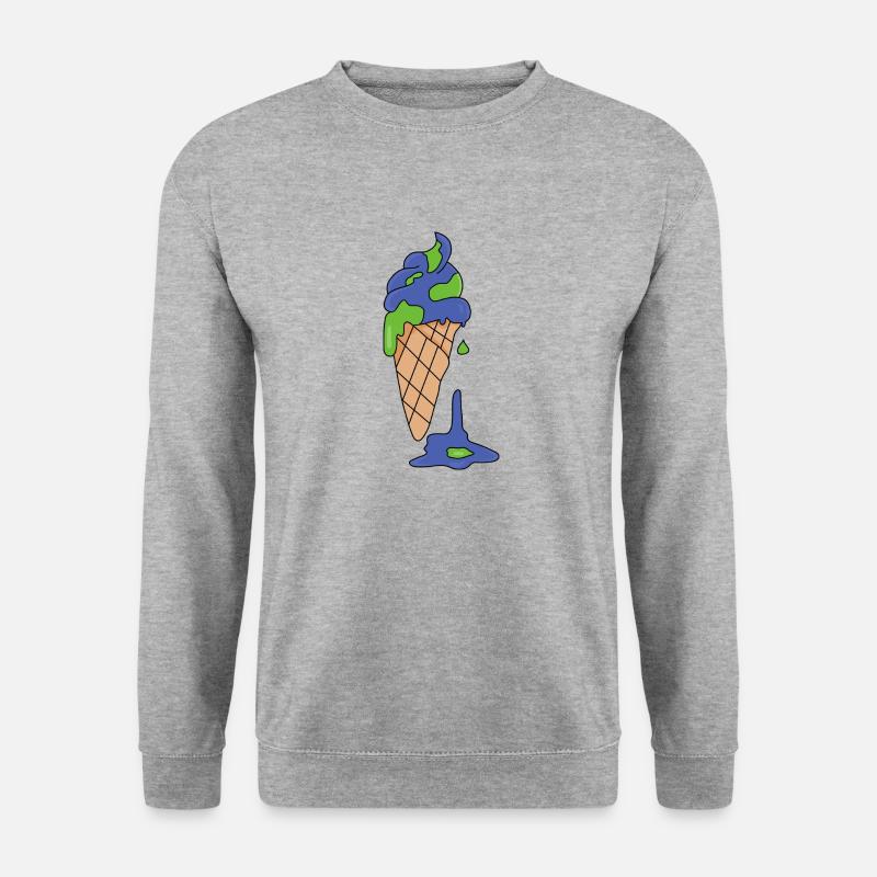 Eis Klimawandel - Unisex Pullover - Weißgrau meliert