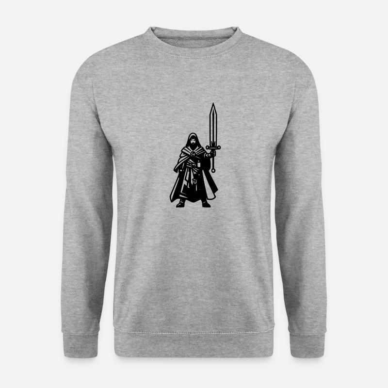 Krieger - Unisex Pullover - Weißgrau meliert