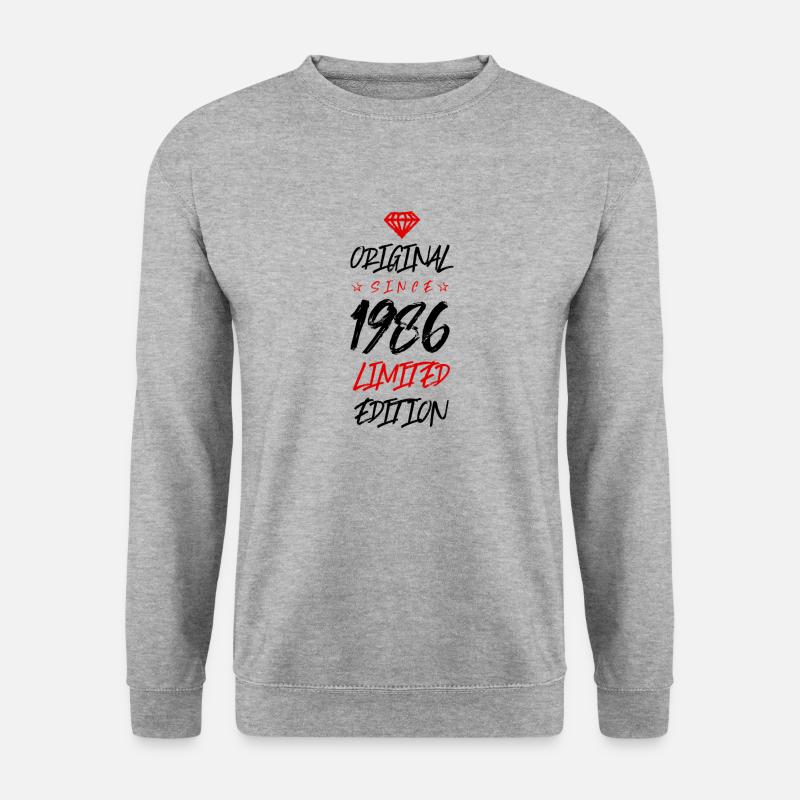 1986 limited edition - Unisex Pullover - Weißgrau meliert