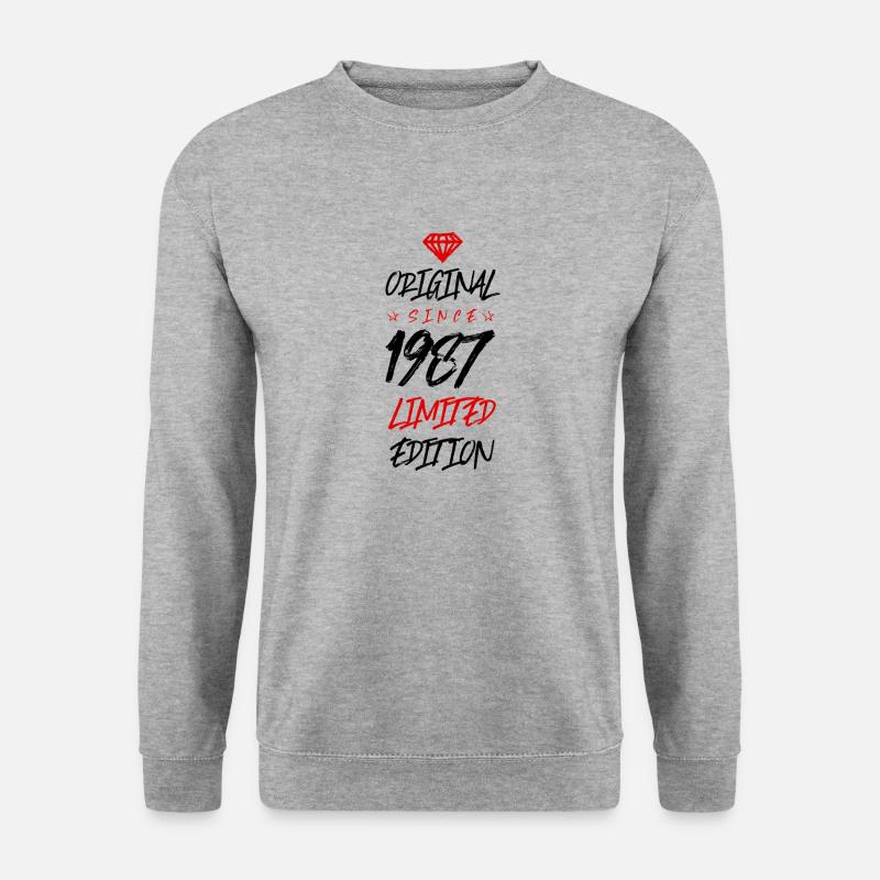 1987 limited edition - Unisex Pullover - Weißgrau meliert
