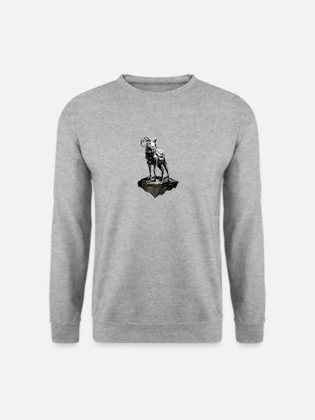 Widder - Aries -Tierkreiszeichen - Sternzeichen - Unisex Pullover - Weißgrau meliert