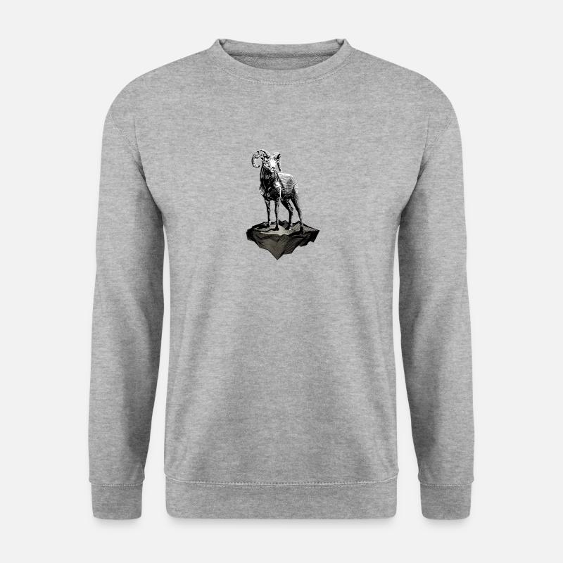 Widder - Aries -Tierkreiszeichen - Sternzeichen - Unisex Pullover - Weißgrau meliert