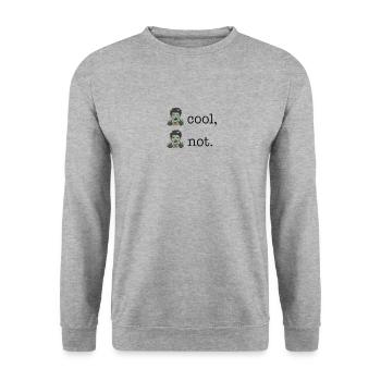 Some be cool, some be not. - Unisex Pullover - Weißgrau meliert - Vorne - Alina (178cm) & Michal (187cm)