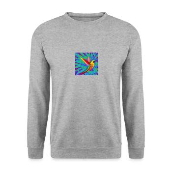 Colibri 01 - Sweat-shirt Unisexe - gris chiné - Devant - Alina (178cm) & Michal (187cm)