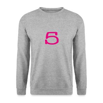 HAPPY BIRTHDAY. HAPPY BIRTHDAY. ANNIVERSARY. - Unisex Sweatshirt - salt & pepper - Front - Alina (178cm) & Michal (187cm)
