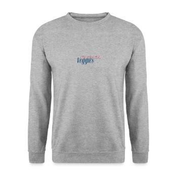 Lettrage des légumes du jardin - Sweat-shirt Unisexe - gris chiné - Devant - Alina (178cm) & Michal (187cm)