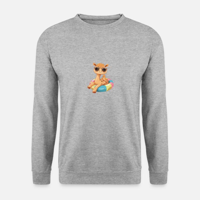 Kamel Comic Cool - Unisex Pullover - Weißgrau meliert