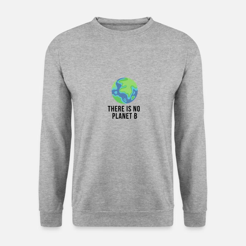 There is no planet b - Unisex Pullover - Weißgrau meliert