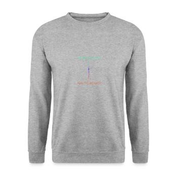 Oboe Orchester Musiker Instrument Geschenk - Unisex Pullover - Weißgrau meliert - Vorne - Alina (178cm) & Michal (187cm)