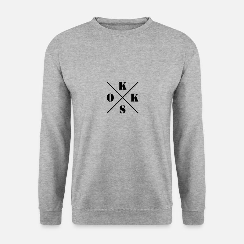 Koks Logo - Unisex Pullover - Weißgrau meliert