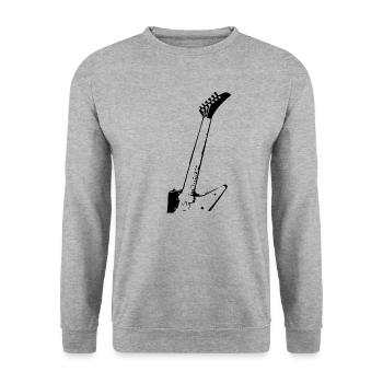 electric guitar - Unisex Sweatshirt - salt & pepper - Front - Alina (178cm) & Michal (187cm)