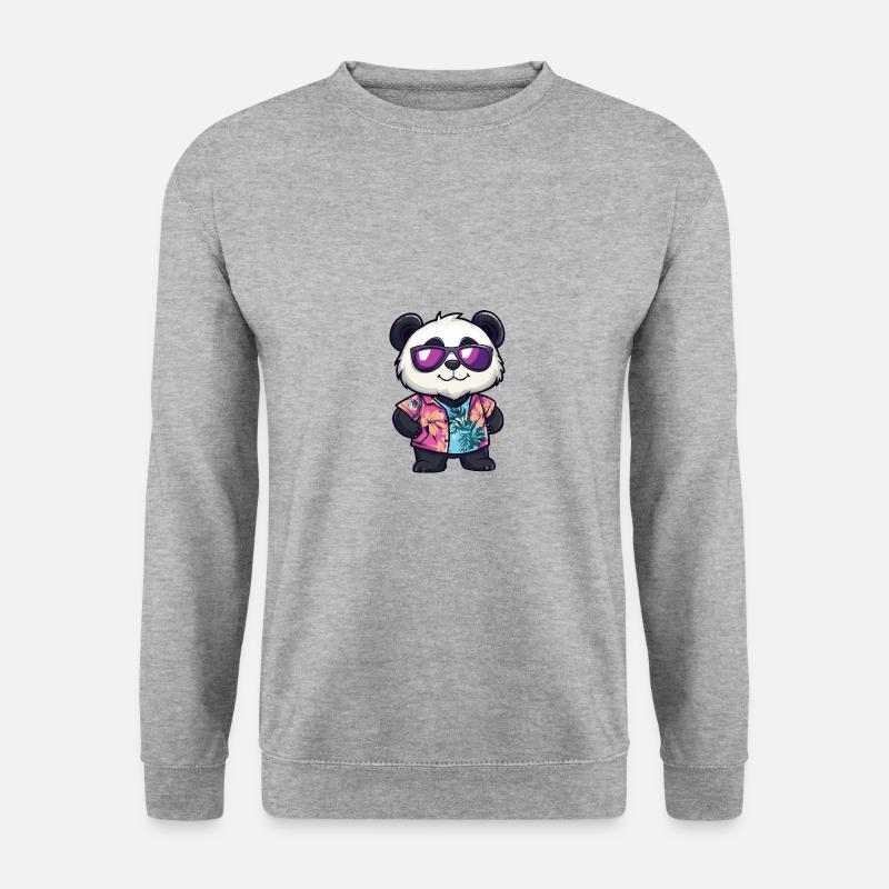 Panda Comic Vacation - Unisex Sweatshirt - salt & pepper