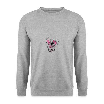 Koala Teddy - Unisex Sweatshirt - salt & pepper - Front - Alina (178cm) & Michal (187cm)