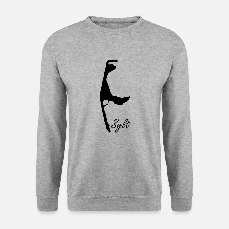 Sylt - Unisex Pullover - Weißgrau meliert