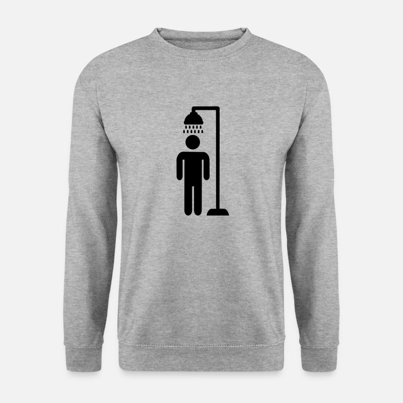 Dusche - Unisex Pullover - Weißgrau meliert